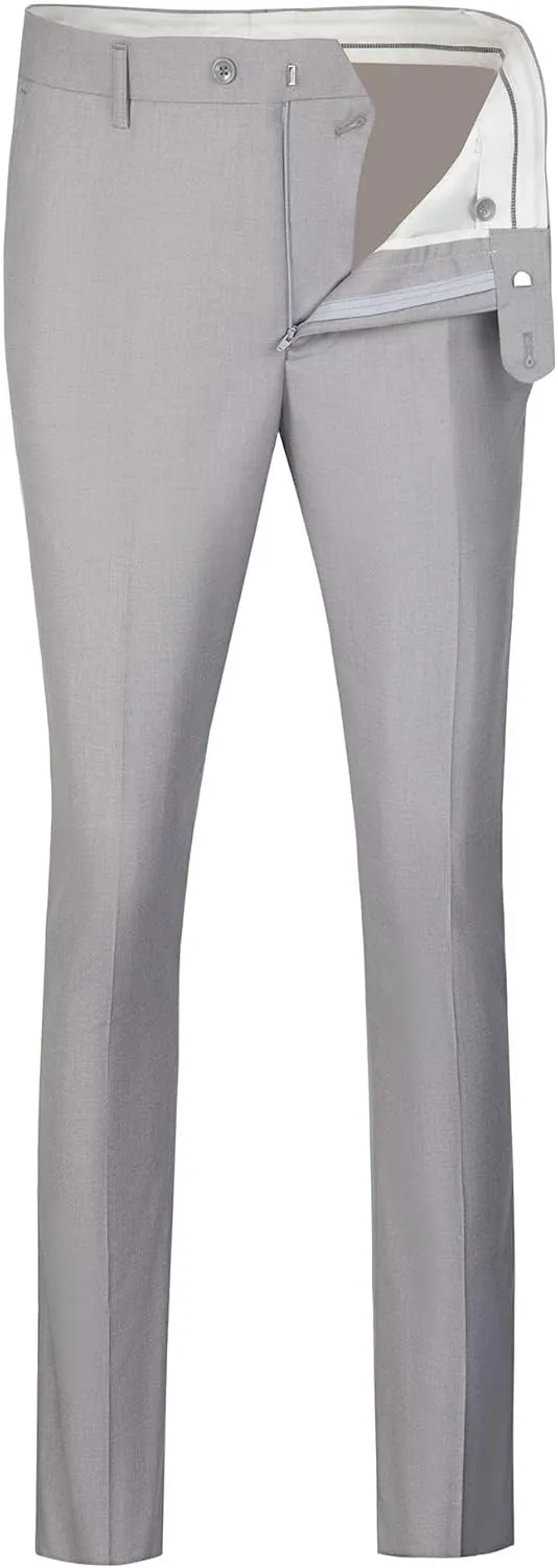 Netsky Men's Dress Pants Slim Fit Stretch Expandable-Waist Flat Front Dress Pant