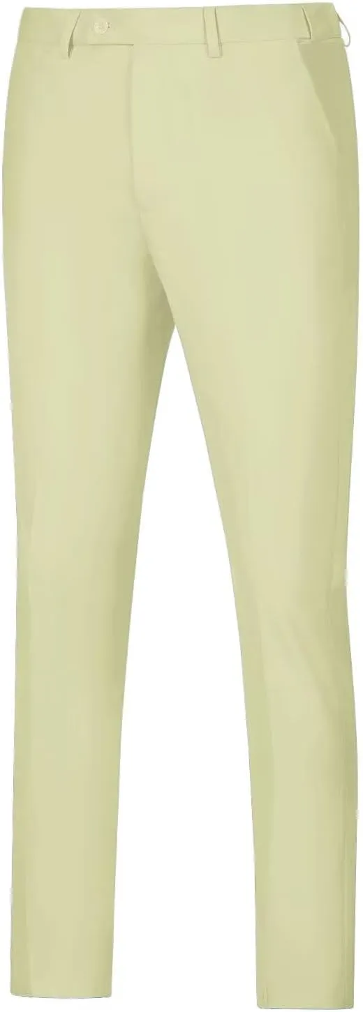 Netsky Men's Dress Pants Slim Fit Stretch Expandable-Waist Flat Front Dress Pant