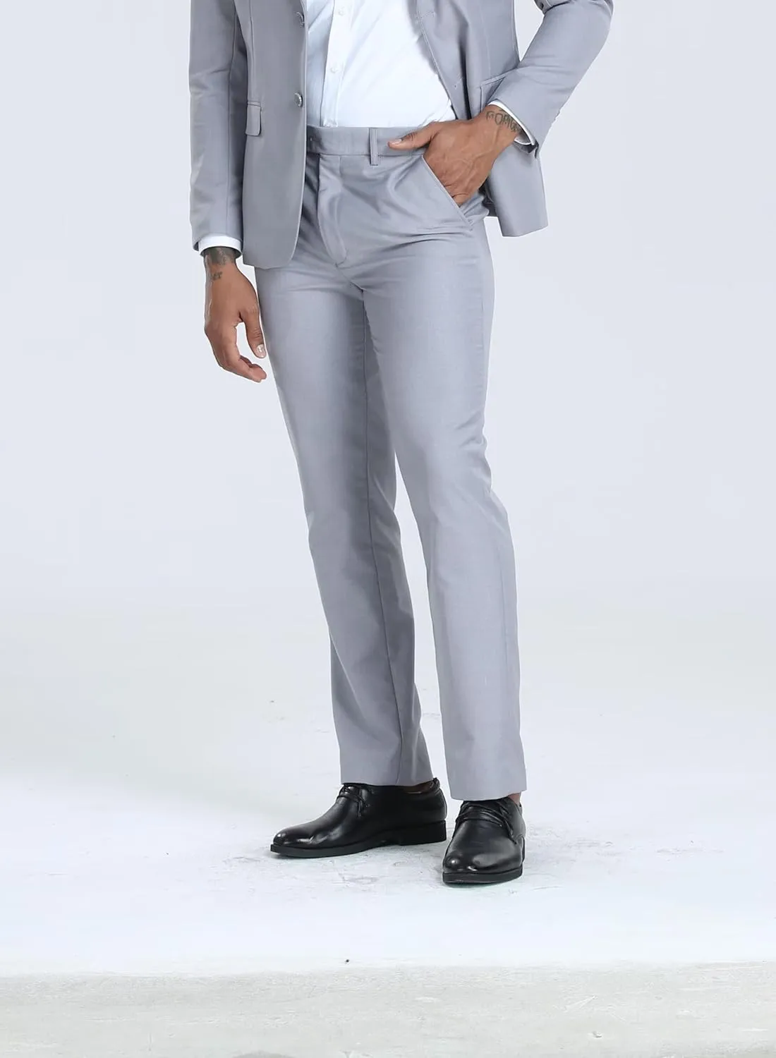 Netsky Men's Dress Pants Slim Fit Stretch Expandable-Waist Flat Front Dress Pant
