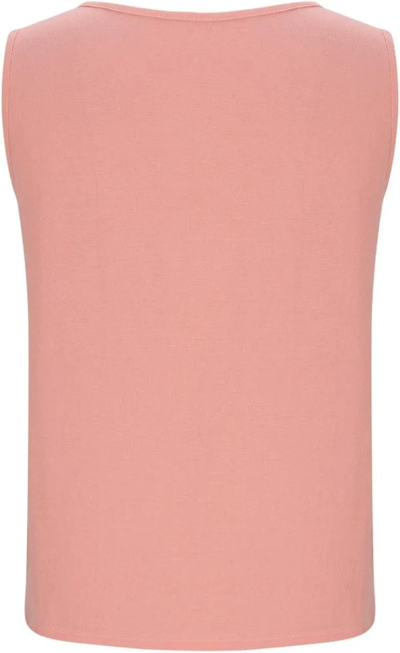 Oplxuo Cotton Linen Tank Tops for Women Loose Fit Sleeveless Round Neck Tee Shirts Summer Casual Flowy Blouses Tunic Tops