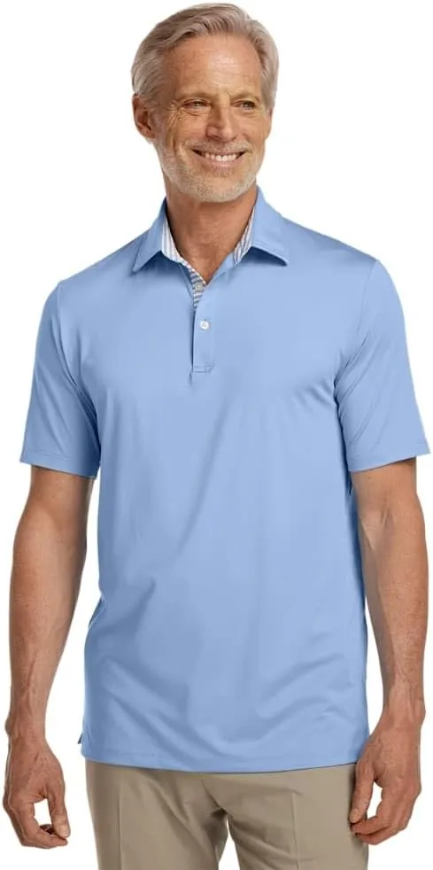 Paul Fredrick Men's Performance Blend Three Button Polo
