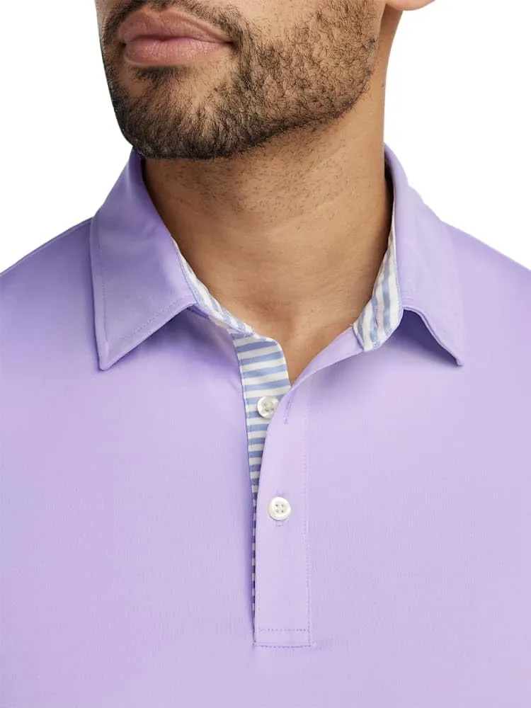 Paul Fredrick Men's Performance Blend Three Button Polo