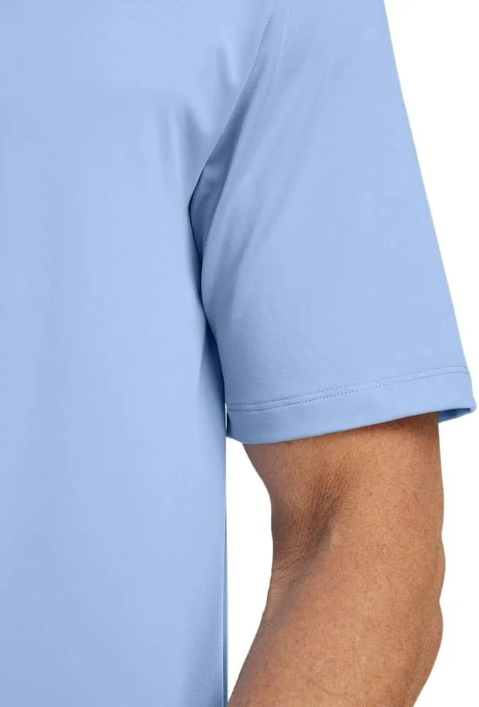Paul Fredrick Men's Performance Blend Three Button Polo