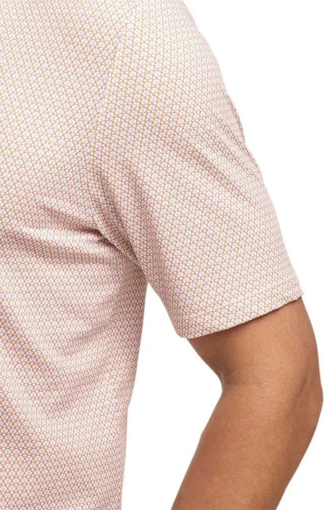 Paul Fredrick Men's Performance Blend Three Button Polo