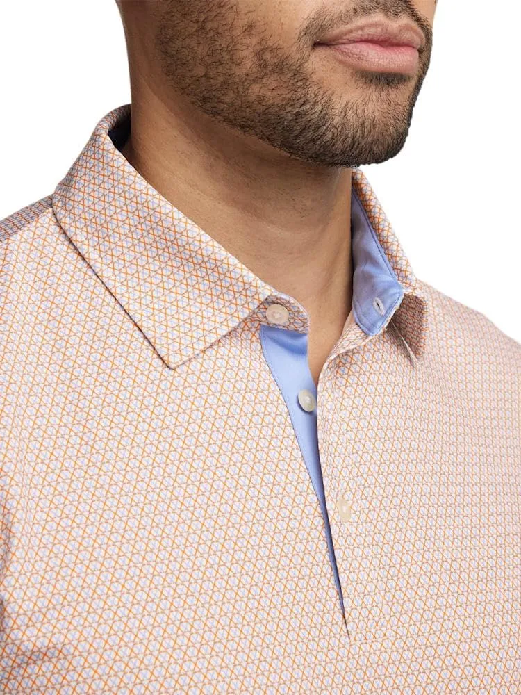 Paul Fredrick Men's Performance Blend Three Button Polo