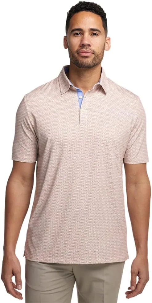 Paul Fredrick Men's Performance Blend Three Button Polo