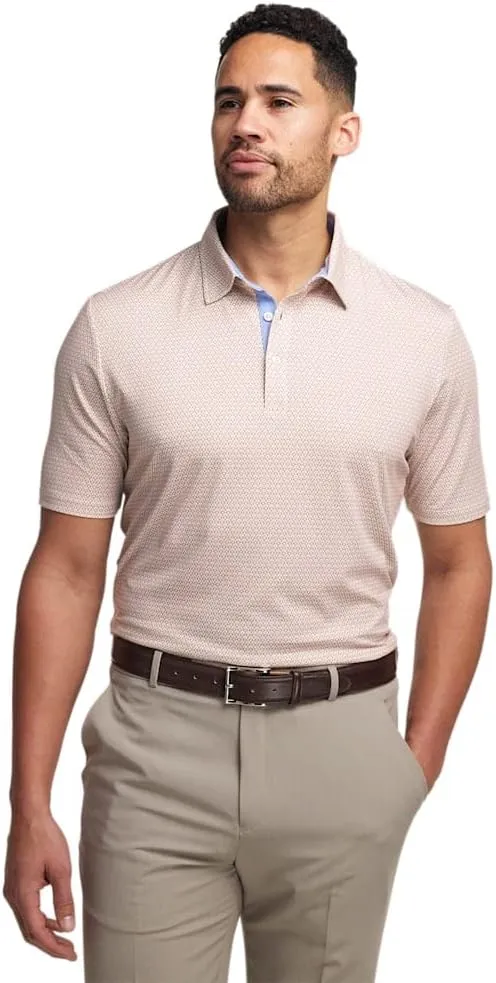 Paul Fredrick Men's Performance Blend Three Button Polo