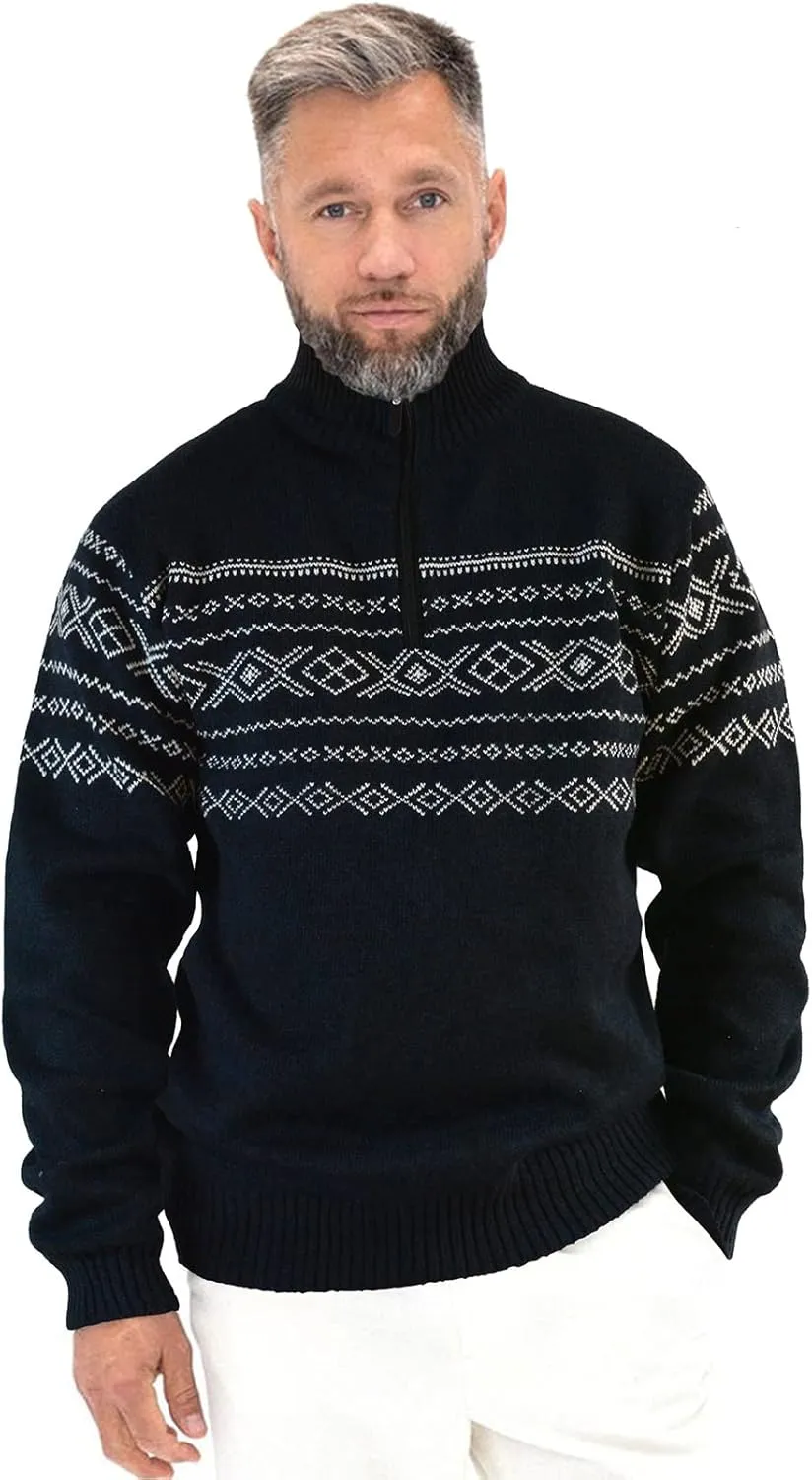 Quarter Zip Black Fleeces Soft Sweaters for Men 1/4 Zip Golf Cashmere Pullovers