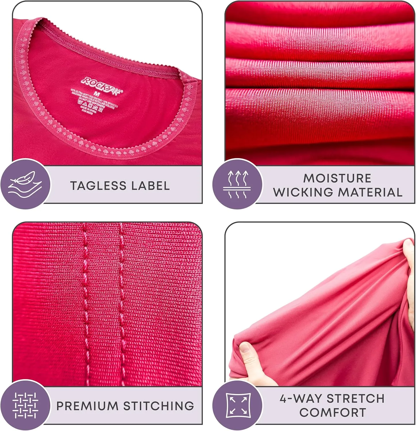 Rocky Thermal Underwear for Women, Long Johns Fleece Lined Set, Shirt & Pants, Base Layer w/Leggings/Bottoms Ski/Extreme Cold