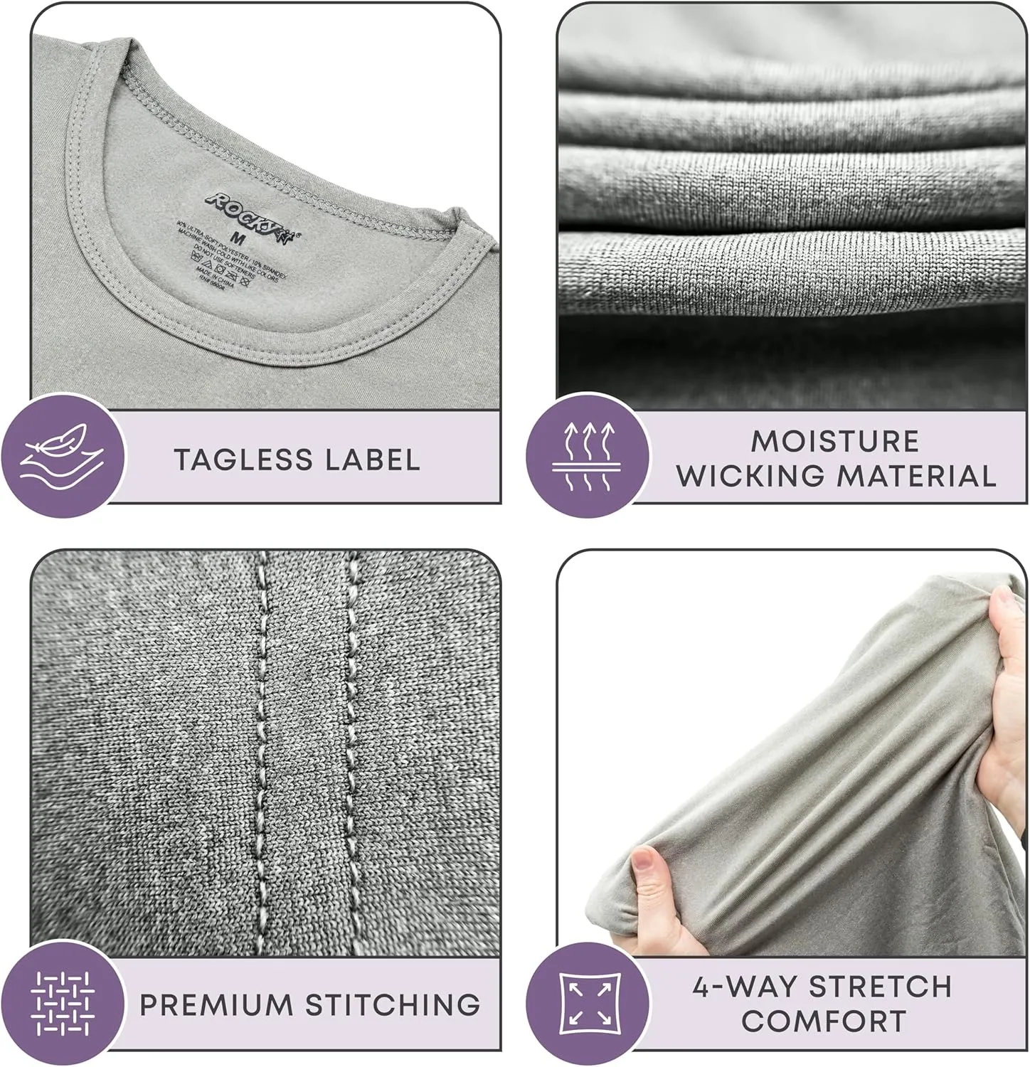 Rocky Thermal Underwear for Women, Long Johns Fleece Lined Set, Shirt & Pants, Base Layer w/Leggings/Bottoms Ski/Extreme Cold