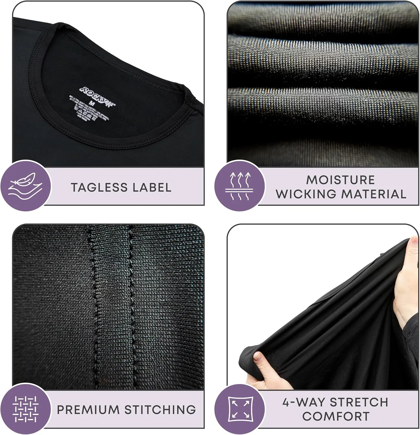 Rocky Thermal Underwear for Women, Long Johns Fleece Lined Set, Shirt & Pants, Base Layer w/Leggings/Bottoms Ski/Extreme Cold