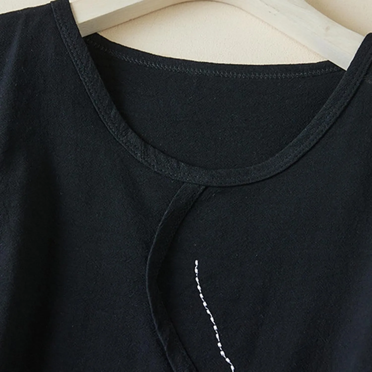 Ruziyoog Cotton Linen Tank Tops for Women Round Neck Sleeveless Summer Blouse Casual Loose Solid Color Tee Shirts