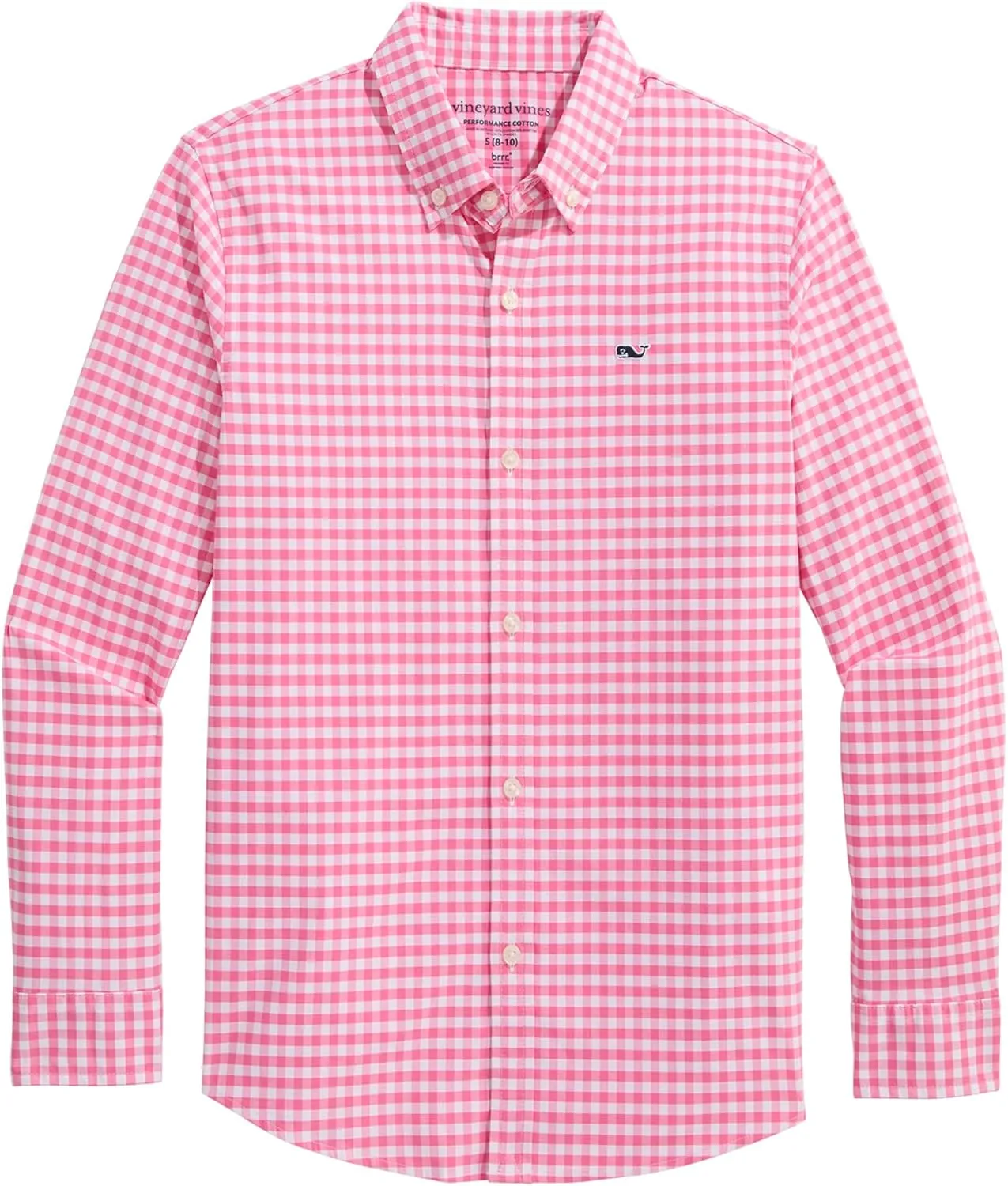 vineyard vines Boys Skysail Gingham Performance Cotton Shirt