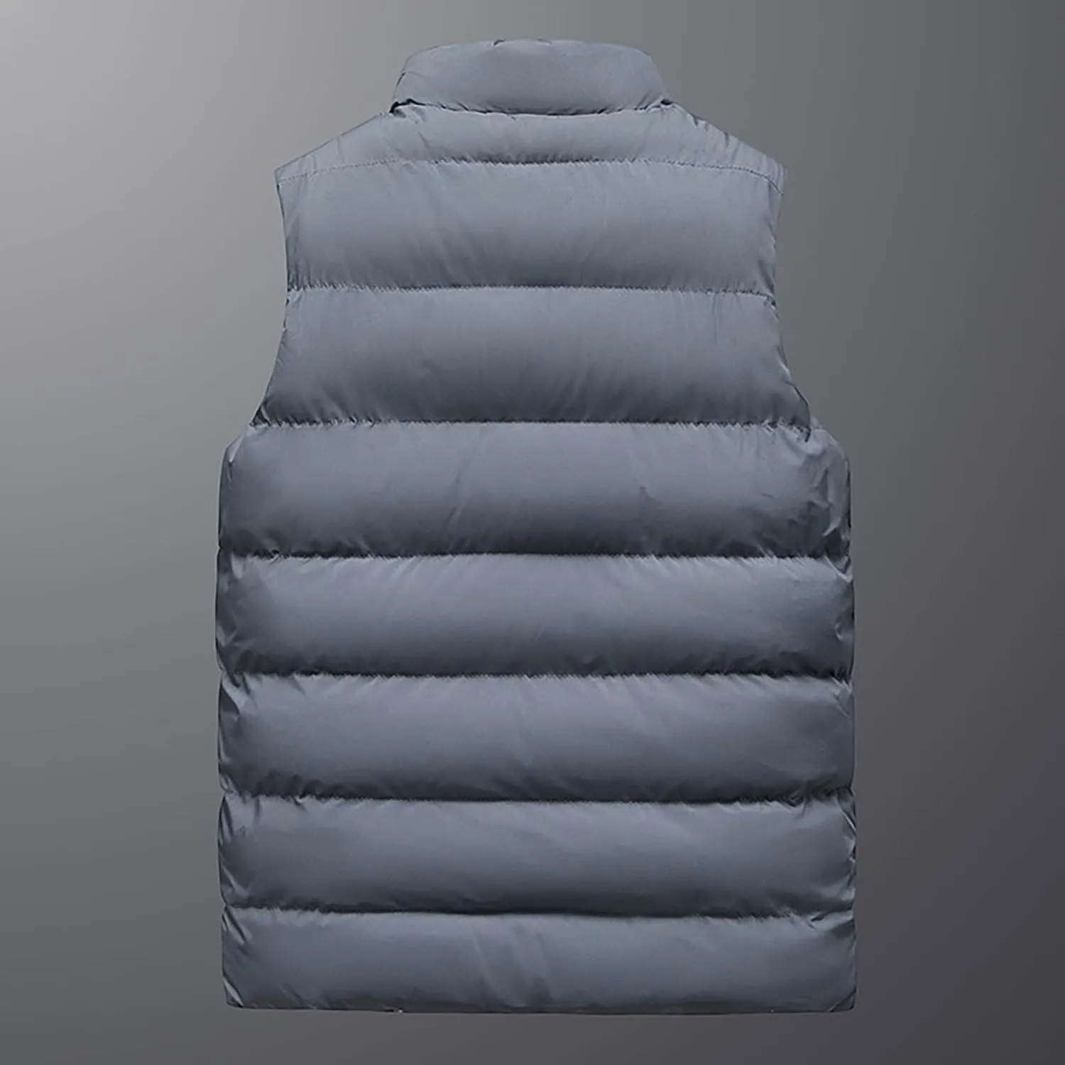 WENKOMG1 Winter Sherpa Lined Vest For Man,Solid Fleece Lined Packable Sleeveless Outerwear Zip Up Ski Vest Big And Tall