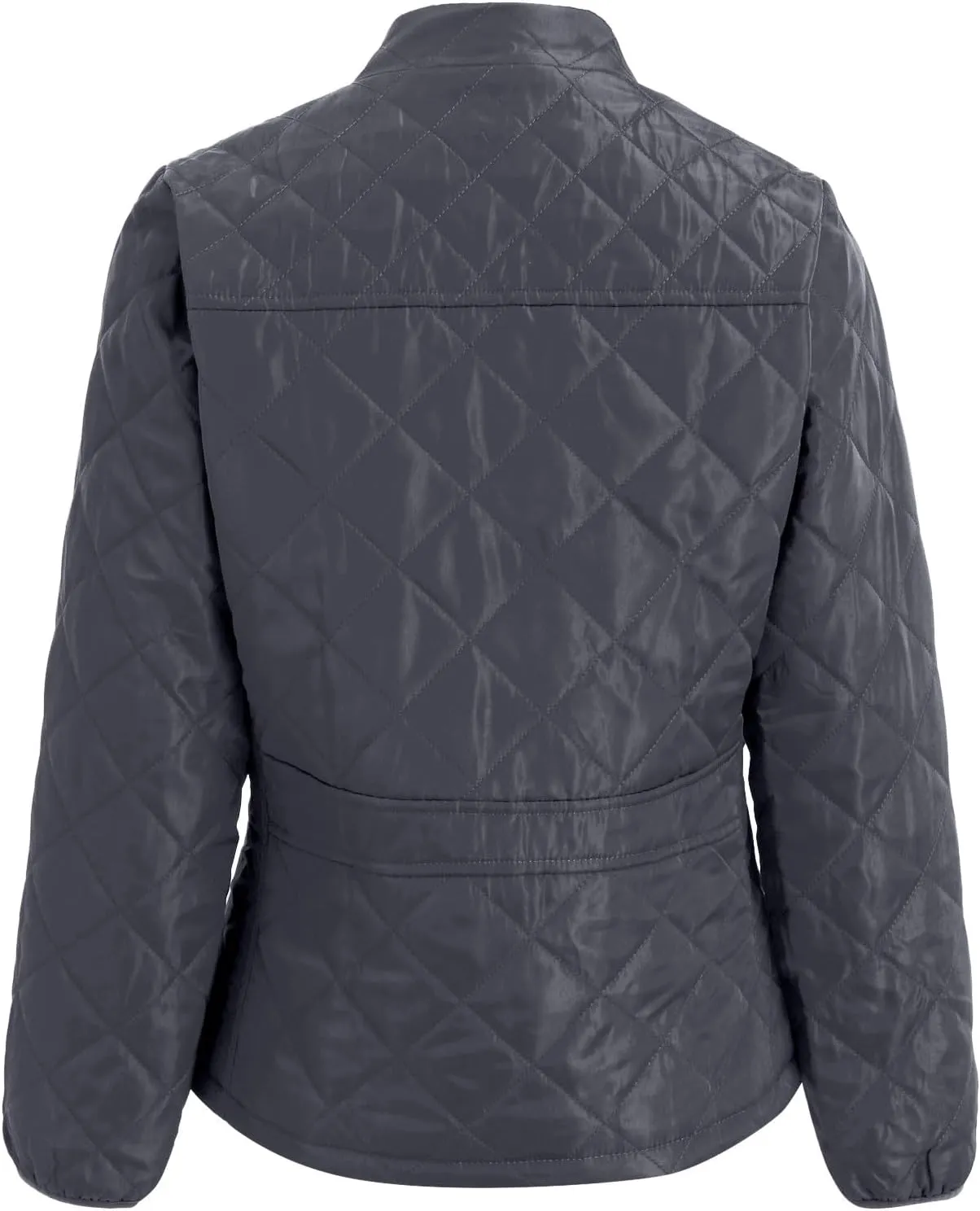 Winter Coats for Women Casual Long Sleeve Warm Quilted Jacket Full Zip Cropped Puffer Coat 2024 Outdoor Outing Outwear