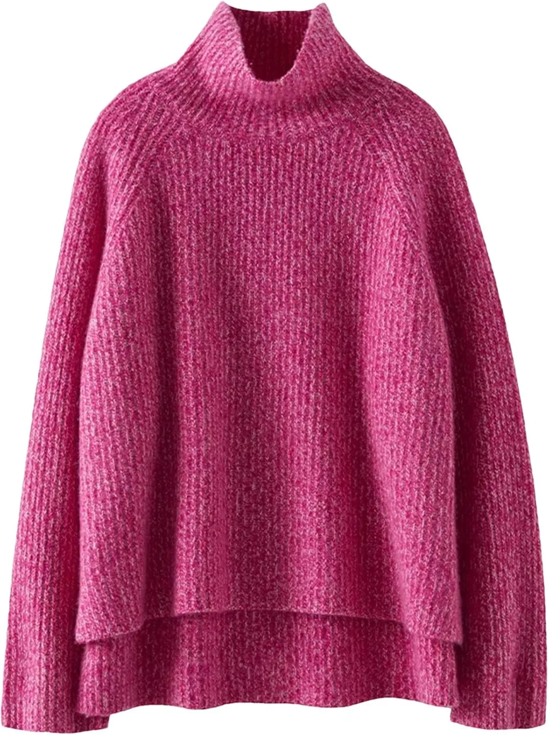 Women Cashmere Sweater Turtleneck Pullover Oversize Loose Knitwear Luxury Tops