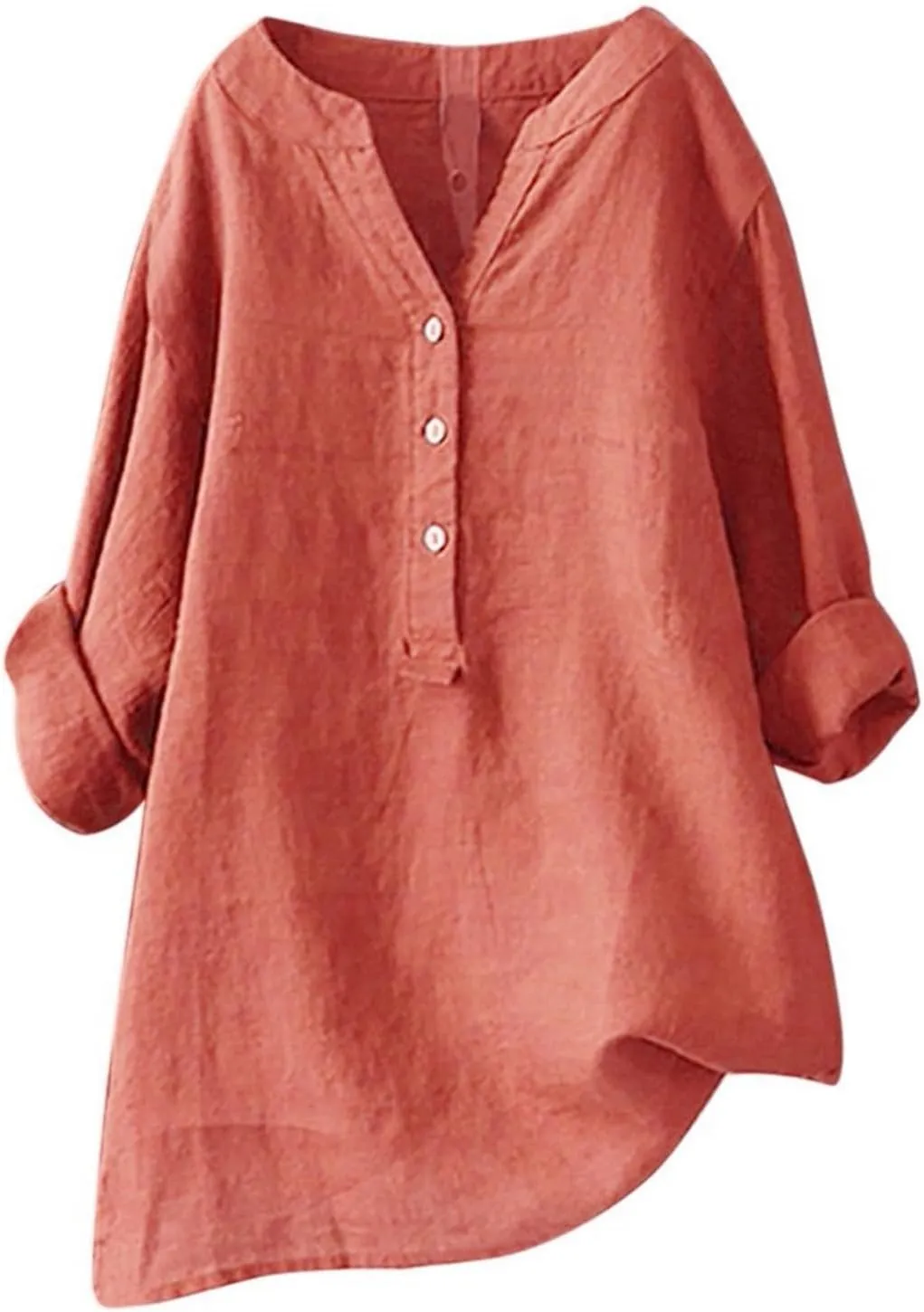 Women's Linen Button Down Shirts 2025 Short Sleeve V Neck Tshirts Light Weight Plain Blouses Casual Fit Tunic Tops