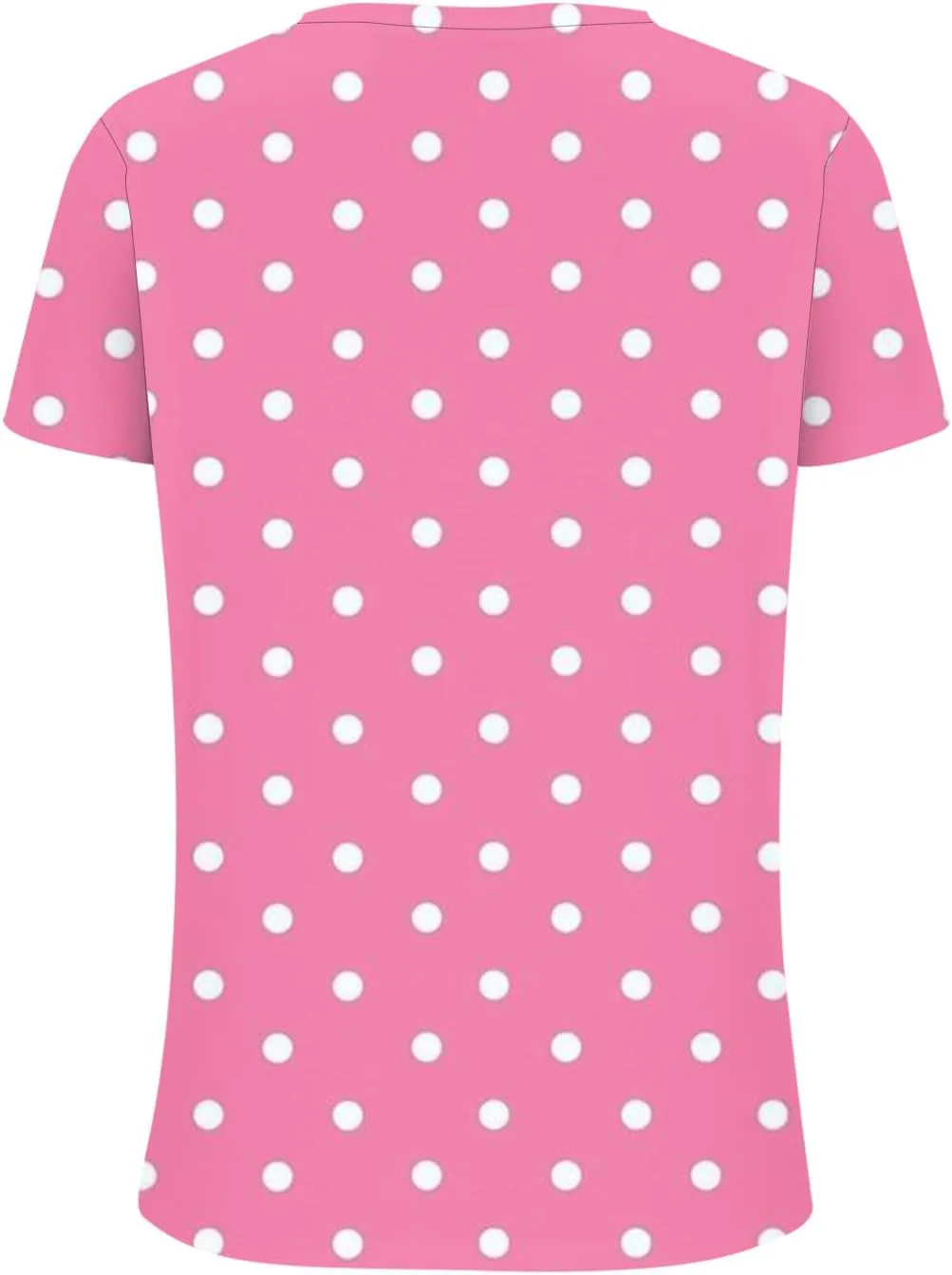 Womens Polka Dot Tops 2024 Summer Short Sleeve V Neck Tees Blouses Fashion Casual Loose Comfy Business Tshirts